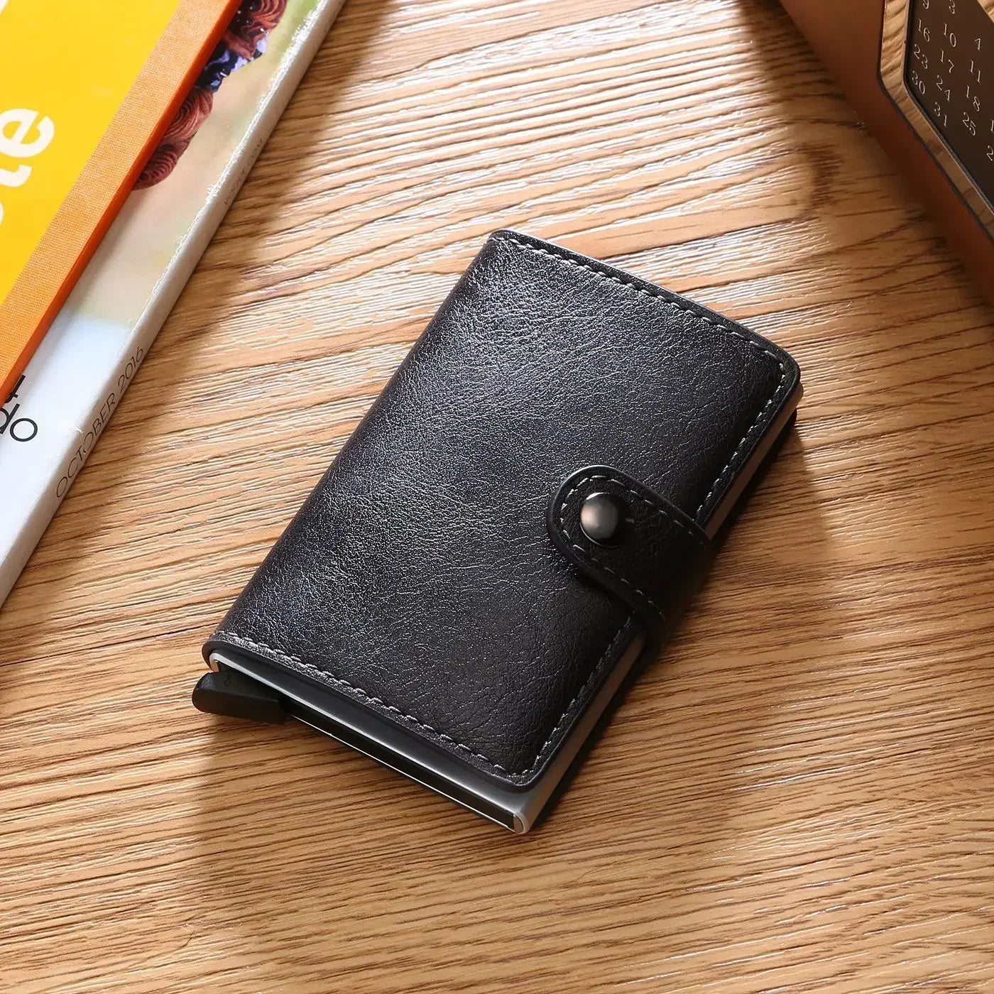 Slim RFID and Signal-Blocking, Anti-theft Leather Card Holder Wallet – Minimalist Design for Men