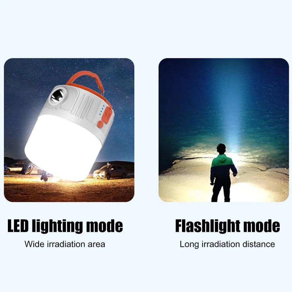 Fully- Rechargeable Solar Power Bank & Camping Lantern (unlimited energy) – LED Light with Remote Control, Waterproof for Outdoor Use